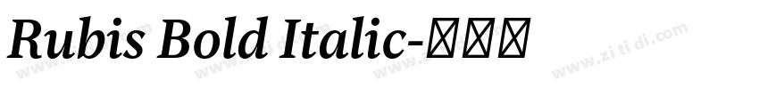Rubis Bold Italic字体转换
